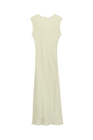 Robe midi effet froissé - Vert d'eau