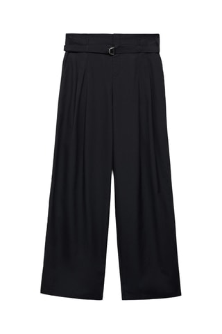 Pantalon wideleg ceinture - Noir