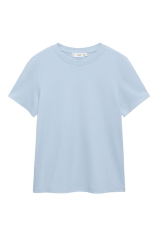 T-shirt coton manches courtes - Bleu ciel