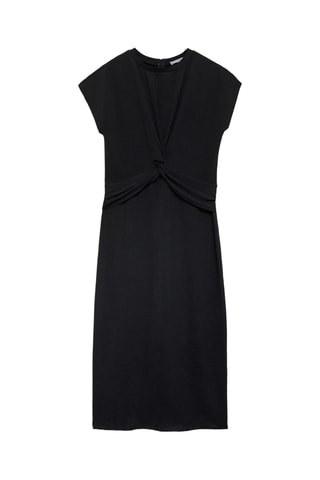 Robe midi nœud - Noir
