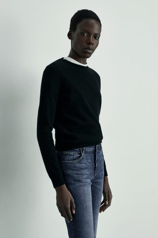 Jeans flare taille basse - Bleu foncé