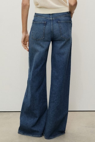 Jean wideleg taille haute - Bleu marine