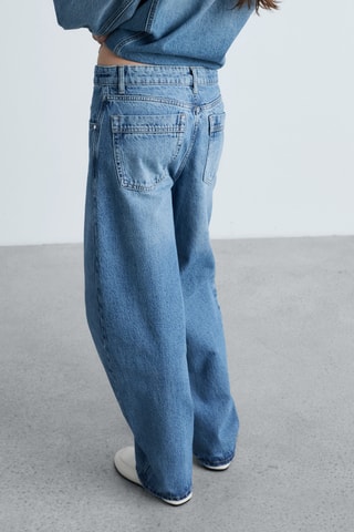 Jean balloon taille normale - Bleu