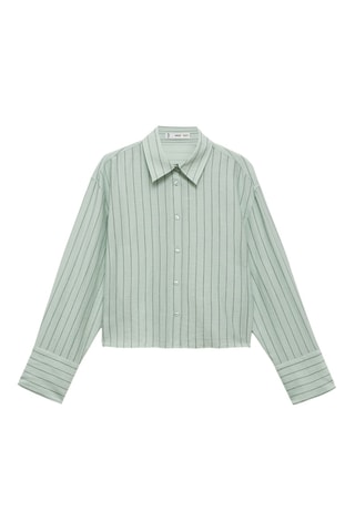 Chemise crop rayures - Vert