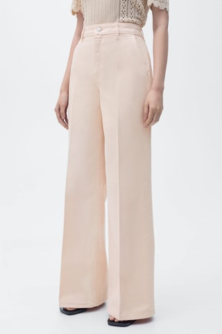 Jean wideleg taille haute - Rose