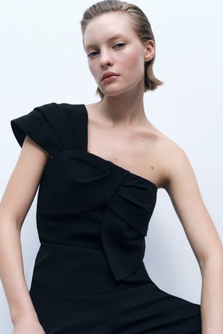 Combinaison col drapé - Noir