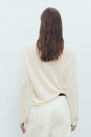 Pull maille col bateau - Ecru