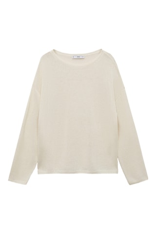 Pull maille col bateau - Ecru