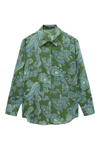 Chemise coton imprimé cachemire - Vert