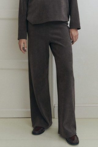 Pantalon en velours côtelé prémaman - Gris foncé