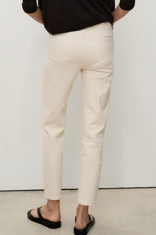 Jean Newmom confort taille haute - Ecru