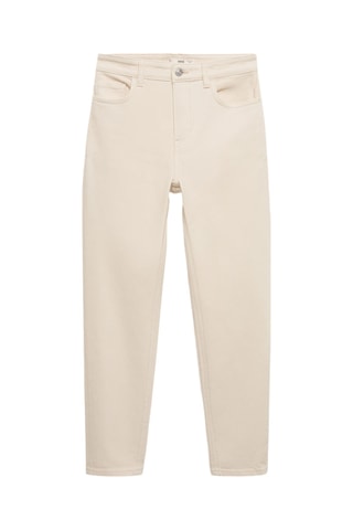 Jean Newmom confort taille haute - Ecru