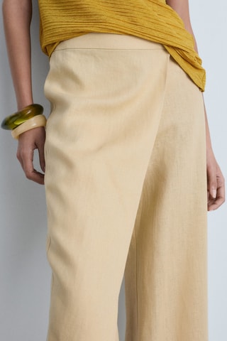 Pantalon croisé lin - Sable