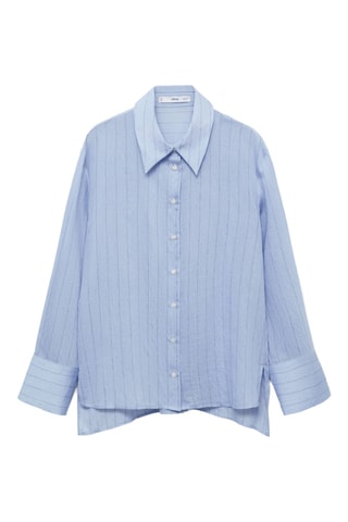 Chemise imprimée rayures - Bleu