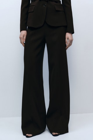 Pantalon droit costume - Chocolat