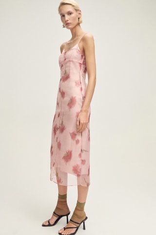 Robe combinée imprimé fleuri - Rose