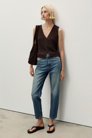 Jean Mom2000 mom taille haute - Bleu foncé