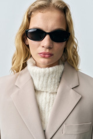 Blazer droit structuré - Beige