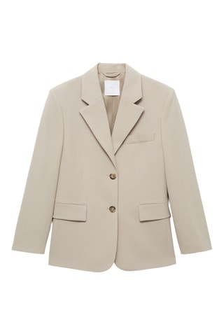 Blazer droit structuré - Beige