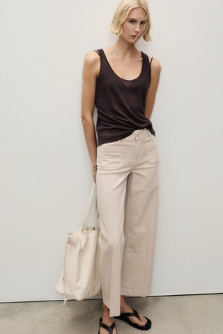 Jean wideleg poches - Sable