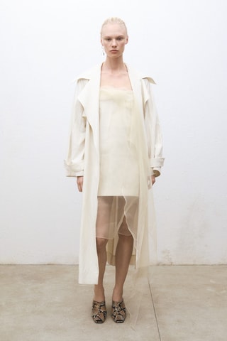 Trench oversize revers - Ecru