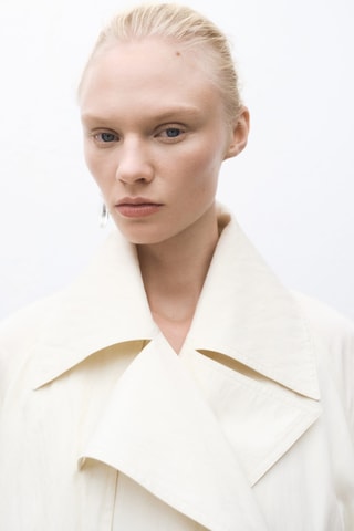 Trench oversize revers - Ecru