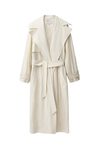 Trench oversize revers - Ecru