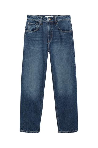 Jean balloon taille haute - Bleu marine