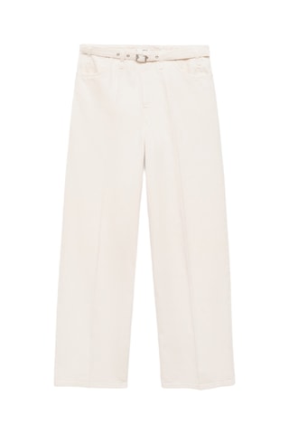 Jean wideleg ceinture - Ecru