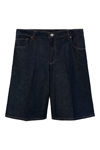 Bermuda jorts en denim taille haute - Bleu