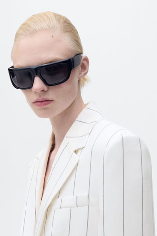 Blazer costume rayures - Blanc