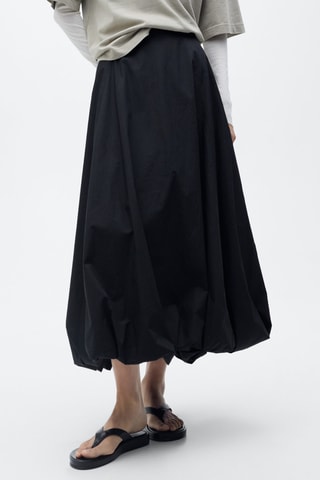 Jupe midi ballon - Noir