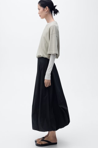 Jupe midi ballon - Noir