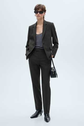 Pantalon de costume fines rayures - Gris foncé