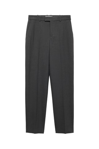 Pantalon de costume fines rayures - Gris foncé