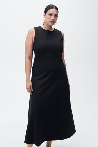 Robe midi évasée - Noir