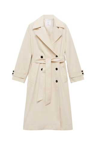 Trench long oversize double boutonnage - Ecru