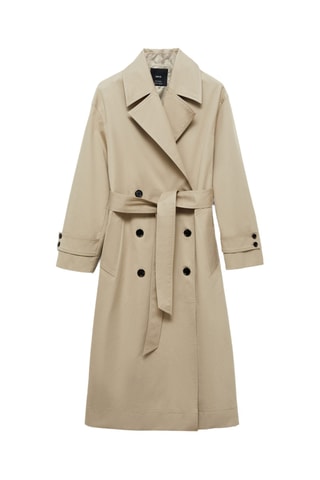 Trench long oversize double boutonnage - Kaki