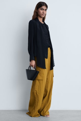 Pantalon cargo texturé - Olive