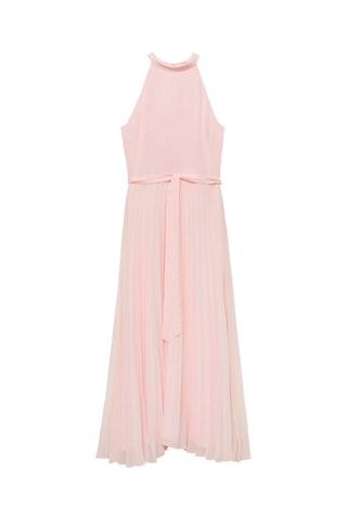 Robe plissée emmanchures américaines - Rose