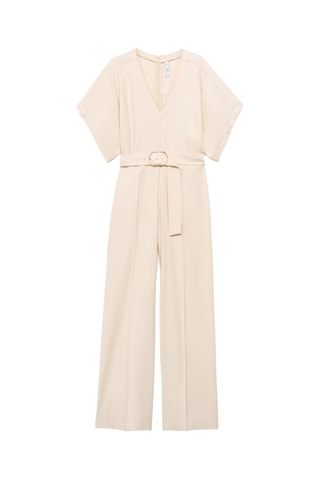 Combinaison ceinture boucle - Ecru