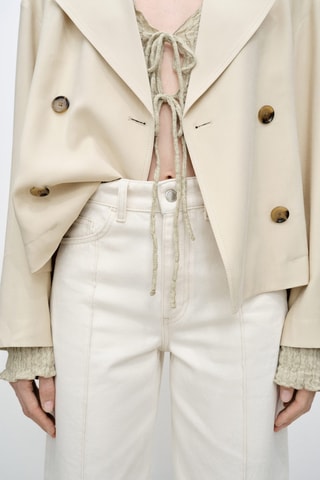 Jean wideleg crop coutures - Ecru