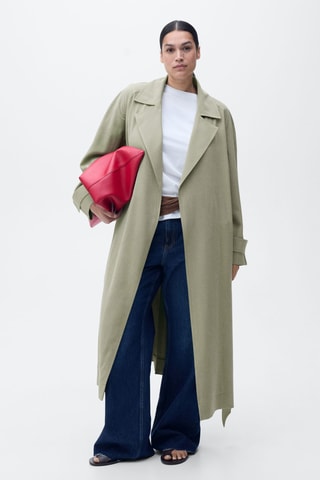 Trench soft ceinture - Kaki