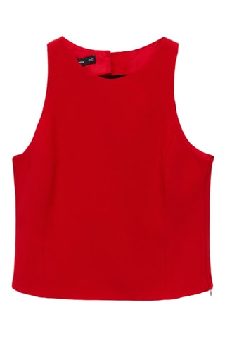 Top crop noeud dos - Rouge