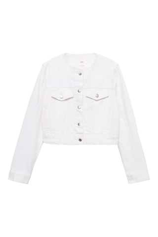 Veste en jean crop - Blanc