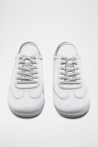 Tennis satinées lacets - Argenté