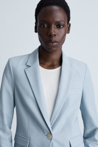 Blazer costume cintré - Bleu ciel