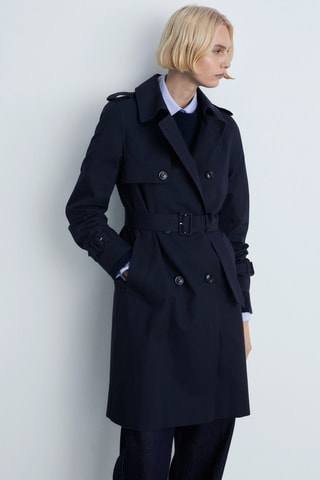 Trench classique ceinture - Bleu marine