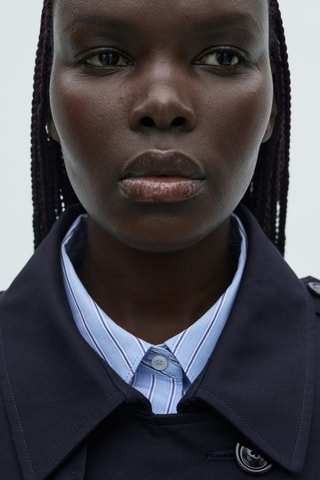 Trench classique ceinture - Bleu marine