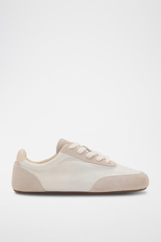 Tennis suède lacets - Blanc